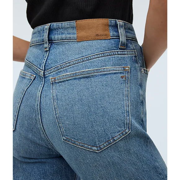 NEW Madewell The Petite 90s Straight Jean Rondell Wash Crease Relaxed US 23 P - Picture 3 of 16